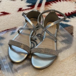 Silver Diamond David’s Bridal Wedding Sandals